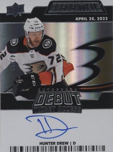 2023-24 Upper Deck Credentials - Hunter Drew #DTAA-HD