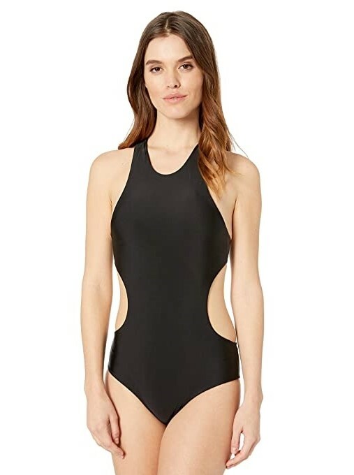 MIKOH 182623 Womens Florence Racerback One-Piece Swimwear Black Size X-Large