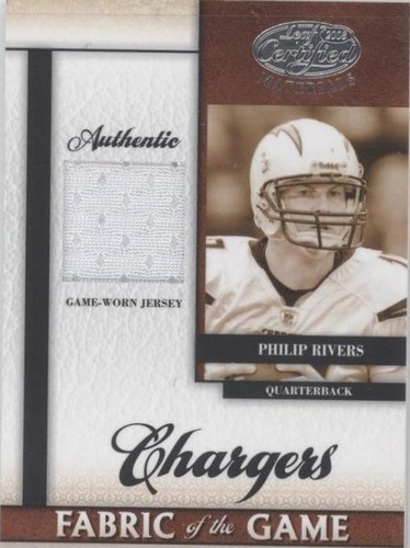 2008 Leaf Certified Materials Philip Rivers #FOG-103
