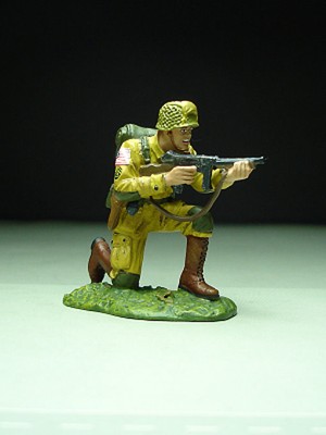 1/30 82nd airborne kneeling sergeant w2002, metal toy soldier