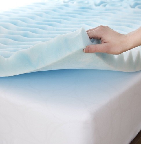 Full Size Bed 5 Zone Foam Mattress Topper Gel Orthopedic Pad Sleep Brand New