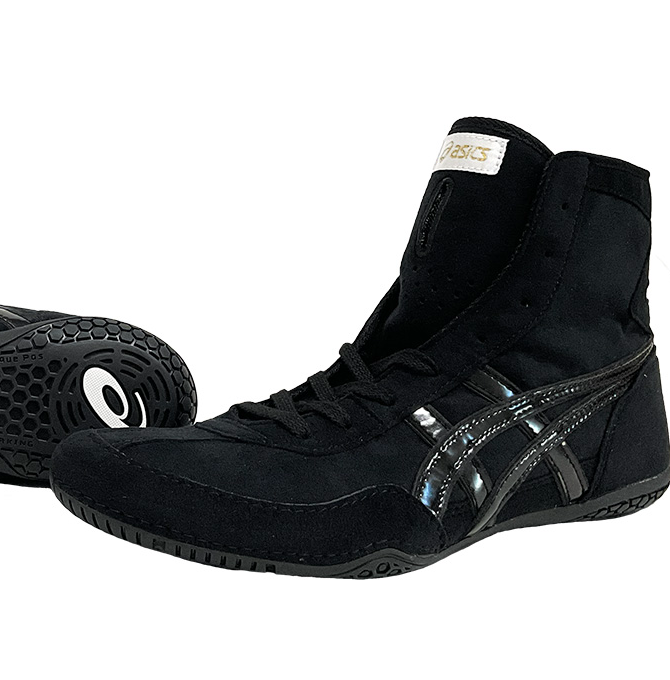 Pre-owned Asics 1083a001  Wrestling Boxing Shoes Black X Black Ex-eo Successor [us5.5-12]