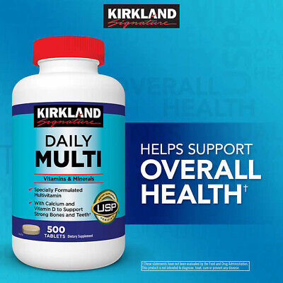 Kirkland Signature Daily Multi Vitamins Minerals Supplement 500 Tablets