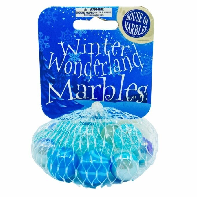 Mega Marbles Limited edition bag of Winter Wonderland Marbles by