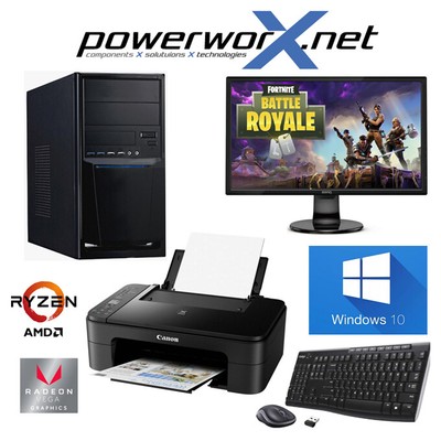 PowerWorx PC Komplett-Set Ryzen 3, 22