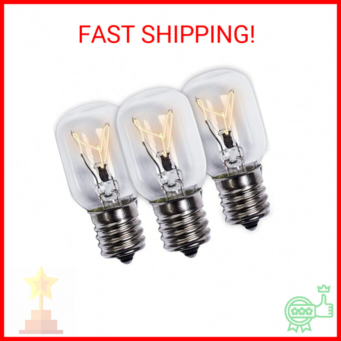 BlueStars 3 Packs 8206232A Microwave Light Bulb 40W 125V E17 Base for Under Hood
