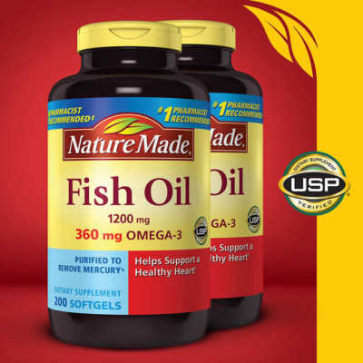 Nature Made Fish Oil 1200 mg., 400 Softgels Free Shipping!!