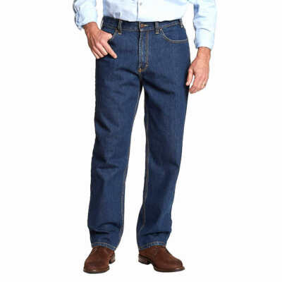 Kirkland Signature Mens Relaxed Fit Cotton Blue Heavy-Duty Jeans Pants Pick Size