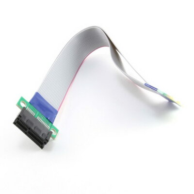 PCI-Express PCI-E 1X Riser Card Ribbon Extender Extension Flex Relocate Cable
