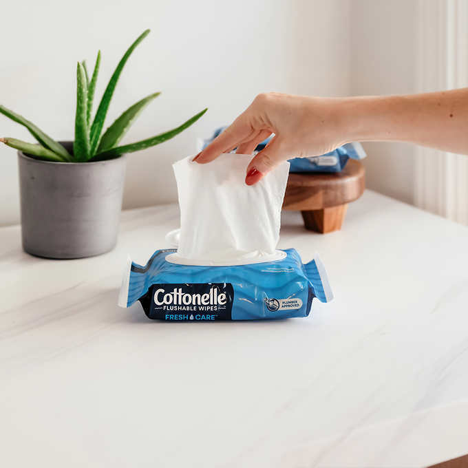 Cottonelle Fresh Care Flushable Wipes, 560 Wipes 10 Flip-Top Packs 56 Wipes Each