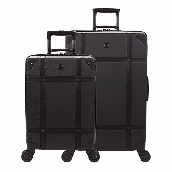 Black Swissgear Hardside Trunk Luggage Set