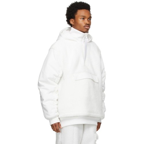 Pre-owned Adidas Originals Adidas X Ivy Park Icy Park 1/2 Zip Sherpa Oversized Jacket White H18974 2xl Xxl