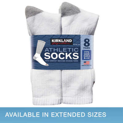 8-pair - White (select Size) Fast Ship
