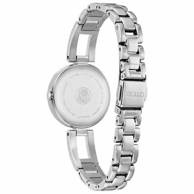 Pre-owned Citizen Em0636-55f Axiom Eco-drive Black Dial Diamond Women's Watch $400