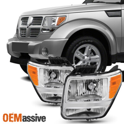 Fit 2007 2008 2009 2010 2011 Dodge Nitro Headlights Headlamps Left & Right Side