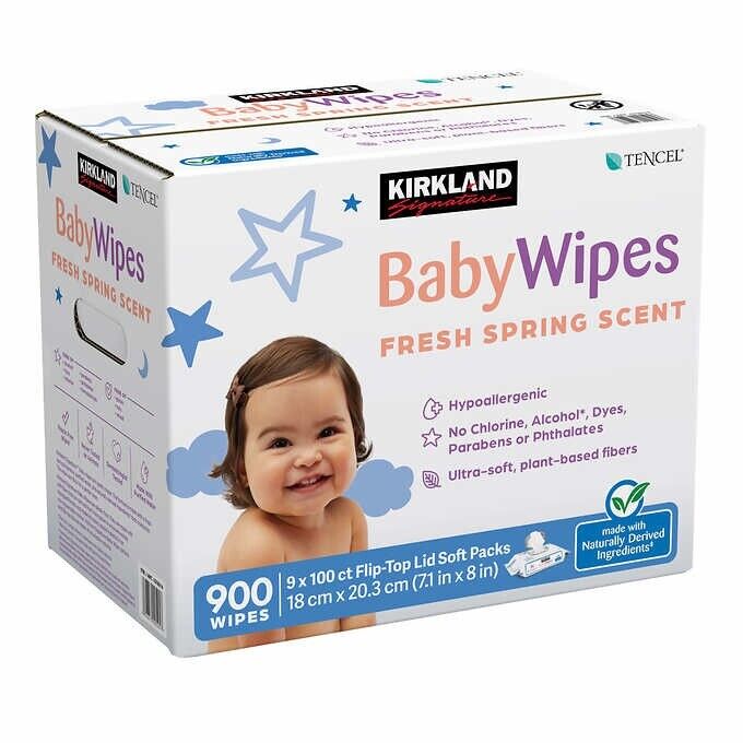 Kirkland Signature Scented Baby Wipes, Hypoallergenic, Ultra-soft, 900-Count NEW