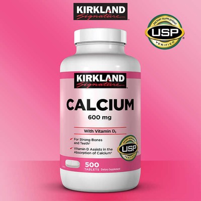 Kirkland Signature Calcium 600 mg with Vitamin D3, 500 Tablets