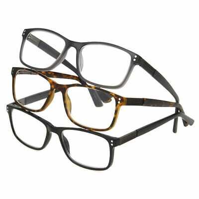 Design Optics by F.G Men's Full Frame Classic Reading Glasses 3PK +1.25 - Brody