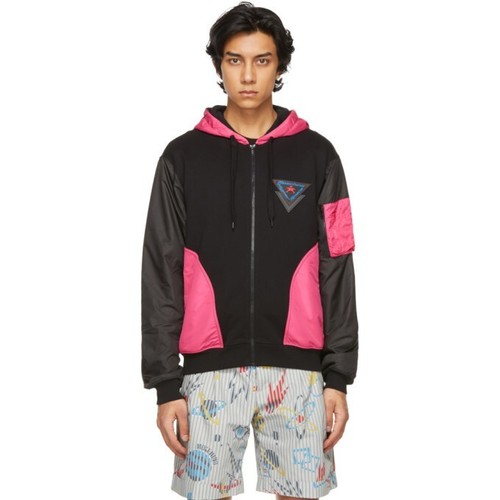 MOSCHINO ジャケット Moschino Floral-Print Padded Bomber Jacket in Black for Men