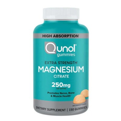 Qunol Magnesium Citrate Extra Strength 250 mg, 150 Gummies