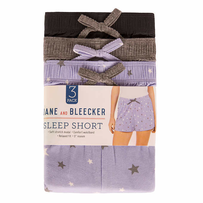 Jane and Bleecker Ladies' Sleep Short 3-Pack Relaxed Fit I41
