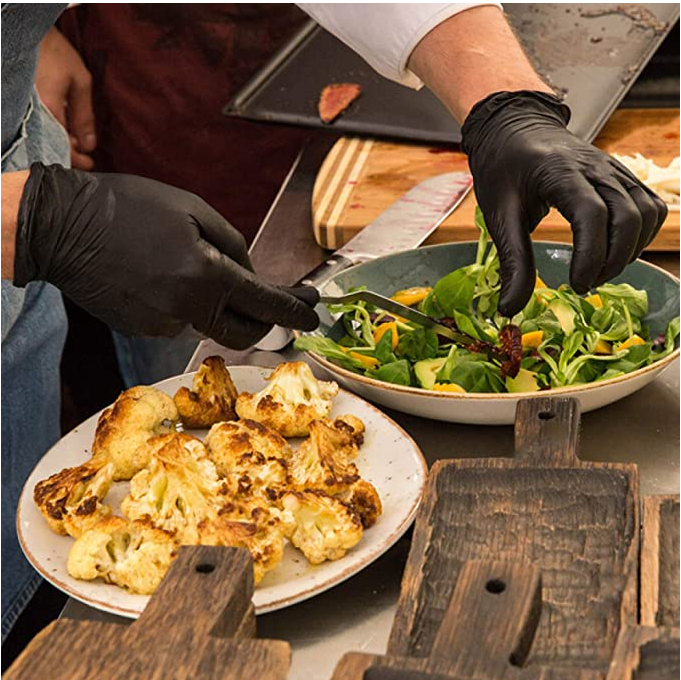 10-2000pcs  Black Vinyl Gloves -S M  L  XL