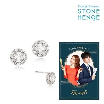 StoneHenge Silver Earrings K1208 Touch Your Heart Korea Drama Yu In Na's earring