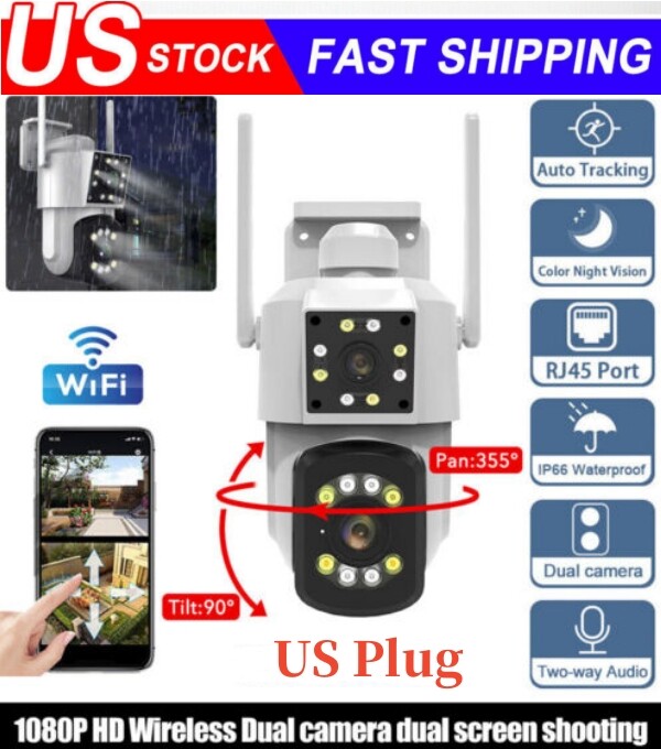4K 8MP WiFi Security IP Camera System PTZ CCTV Outdoor Wireless Night Version