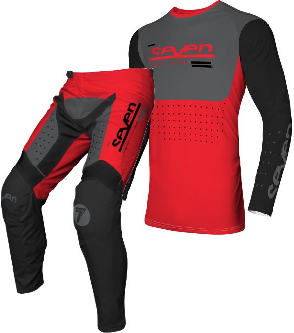 NEW 2024 SEVEN RACE KIT SUIT VOX APERTURE FLO RED MX