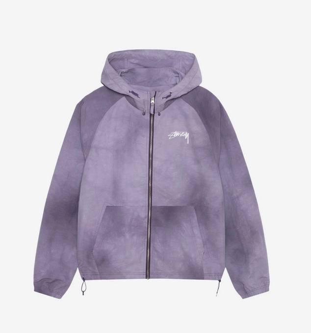 Stussy Wave Dye Beach Shell Jacket Grape 2024 Korea 100
