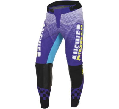 Answer Racing A22 Elite Revolution MX Off-Road Pant Purple Men's Sizes 30 - 42