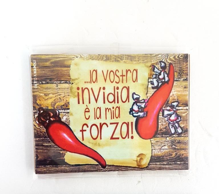Calamita Magnete Magnetino Rettangolare Idea Regalo Frasi La Vostra Invidia moc