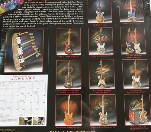 sealed famous Maker  Brand custom shop 2020 guitar calendar