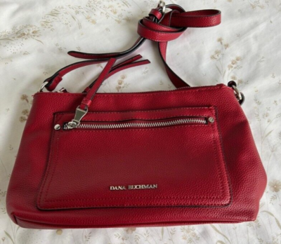 Dana Buchman Red Pebbled Crossbody Purse