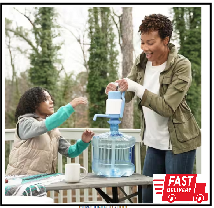 Primo Portable Jug Bottle Manual Pump Water Dispenser for 3 or 5 Gallon Jugs