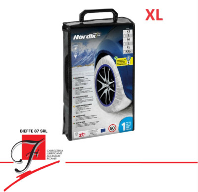 CALZE DA NEVE AUTO TAGLIA XL IN TESSUTO OMOLOGATE UNI EN16662-1 RAPIDO MONTAGGIO