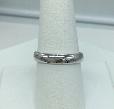 18K White Gold Jabel 4mm Wide Wedding Band Ring Size 9 eBay