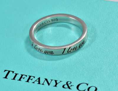Tiffany notes hotsell ring sterling silver