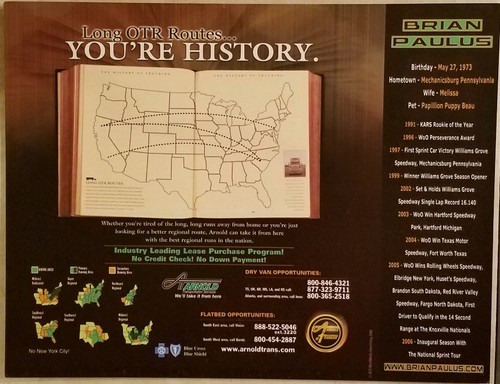 Brian Paulus Handout Outlaw Sprint Car 8.5 x 11.  Free Shipping