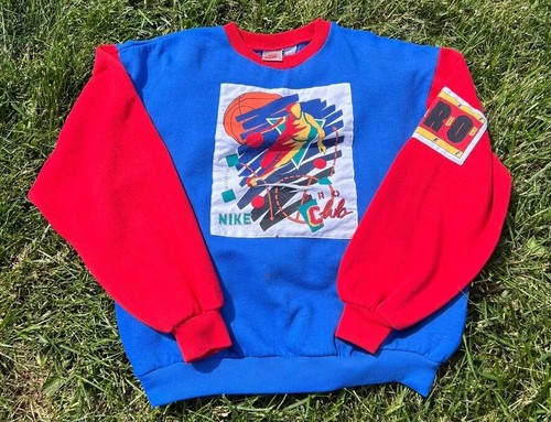 vintage nike crewneck sweatshirt Color Block Rare | eBay