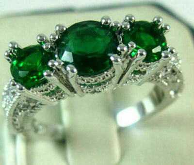Gorgeous Cubic Zircon 925 Silver Filled Rings Women Jewelry Wedding Gift Sz 6-10