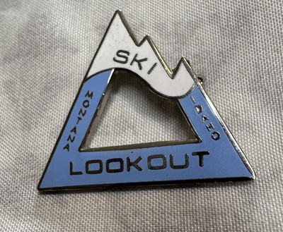 Vintage Ski Lookout Pass Idaho Montana Outdoor Travel Pin Hat Cap Lapel