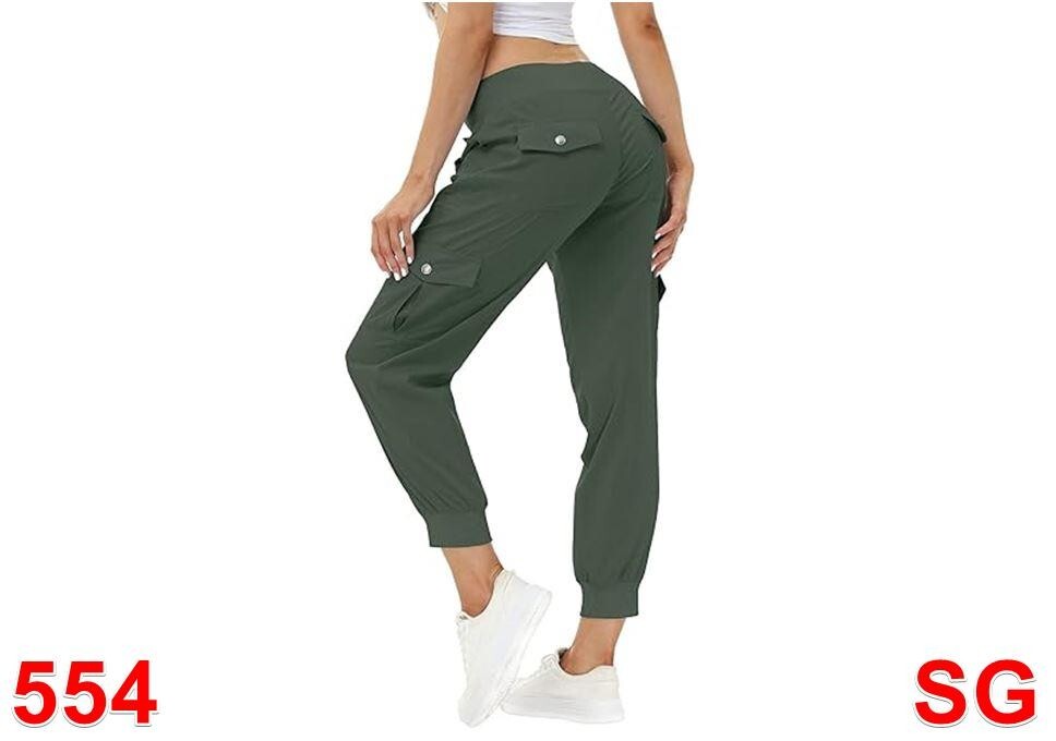 MoFiz Women's Outdoor Travel Pants, Quick Dry, Waterproof Pants, Medium, Green