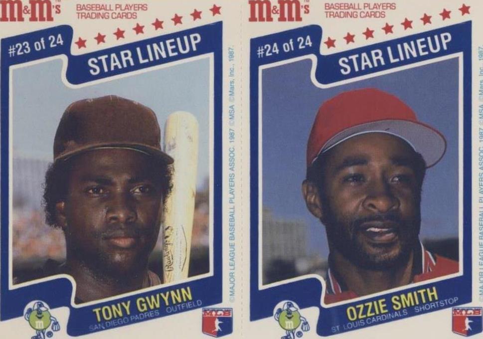 1987 M&M's Star Lineup - Ozzie Smith Tony Gwynn #23-24