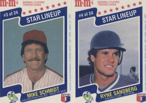 1987 M&M's Star Lineup - Mike Schmidt Ryne Sandberg #3-4