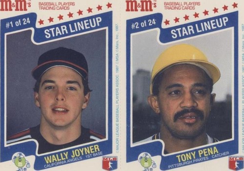 1987 M&M's Star Lineup - Tony Pena Wally Joyner #1-2