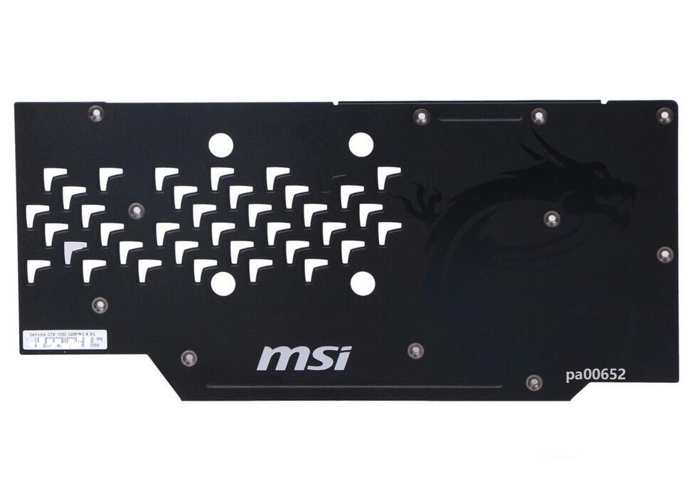Replace Backplate for MSI GTX1080/GTX1070Ti/GTX1070/GTX1060