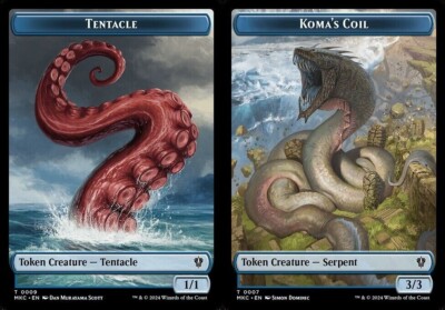 MTG - Tentacle Koma's Coil Double-Sided Token - Murders at Karlov Manor