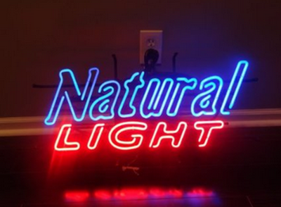 Natural light neon sale sign