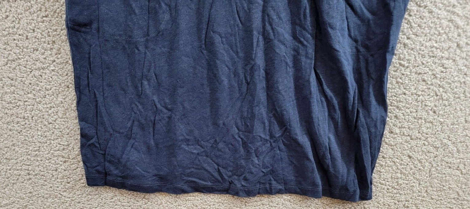 NIC + ZOE Summer Retreat Sleeveless Embroidered Dress Women's M Navy Linen Blend - Picture 4 of 15